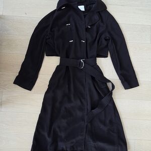 SANDRO Black Trench Coat